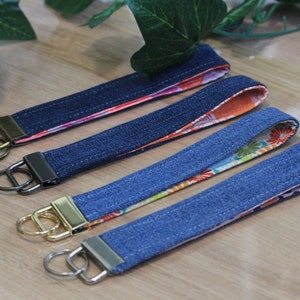 Upcycled denim - variety - Key fob wristlets