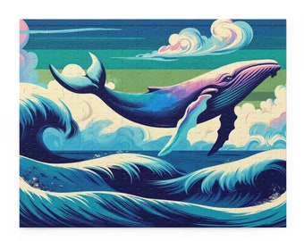 Puzzle baleine de style japonais (120, 252, 500 pièces)