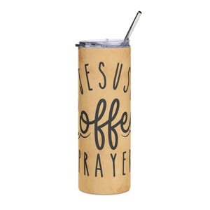 Jesus, Coffee, Prayer Tumbler | 20oz Stainless Steel Insulated Travel Mug, Inspirational Cup for Faith Lovers, Gift for Coffee Lovers, [...]