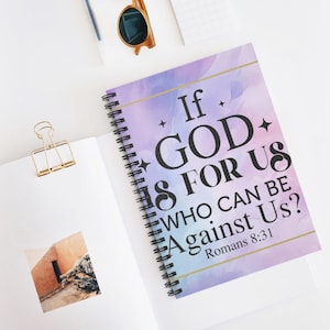 Inspirational Spiral Notebook - Quote for Daily Motivation, Christian Notepad, Bible Verse Journal, Gift for Students, Scribes, and Faith