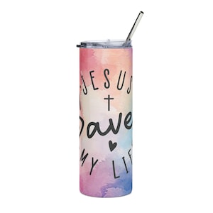 Colorful Inspirational Stainless Steel Tumbler, 20oz | Motivational Travel Mug | Perfect Gift for Christians | Jesus Love Drinkware, [...]