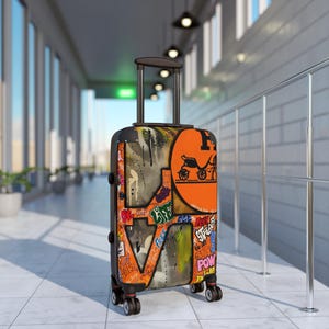 Custom Graphic Suitcase - Colorful Travel Luggage for Adventurers, Cool Travel Gear, Personalized Suitcase, Unique Gift for Travelers