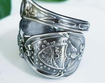 Oregon Souvenir Sterling Silver Spoon RIng, Boho Spoon Ring, State Spoon