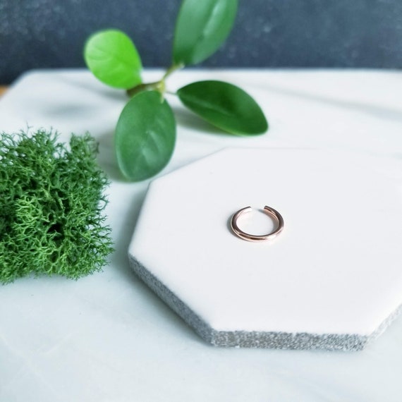 Round Wire Copper Ear Cuff  or Fake Nose Ring Body Jewelry