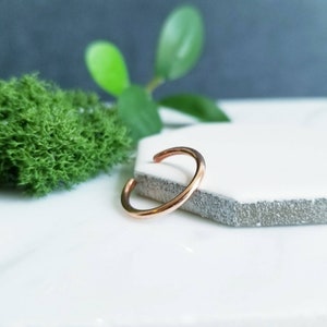 Red Copper  Toe Ring- Plain Round