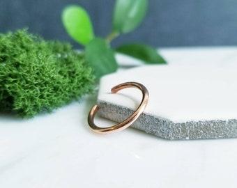 Red Copper  Toe Ring- Plain Round