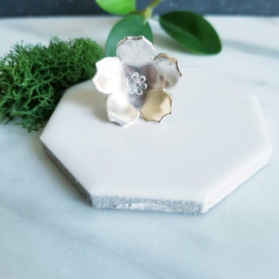 Sterling Silver Cherry Blossom  Lapel Pin, Tie Tack, Scatter Pin