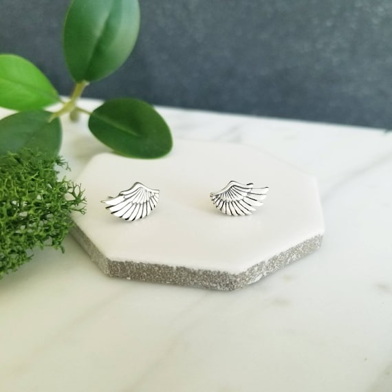 Sterling Silver Wing Earrings: Detailed Boho Studs