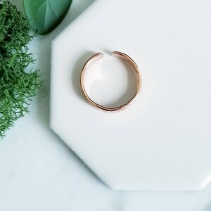 3mm Copper Toe Ring- Silk Texture - Etsy Canada