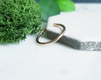 SOLID 14K Rose Gold Round Wire Toe Ring
