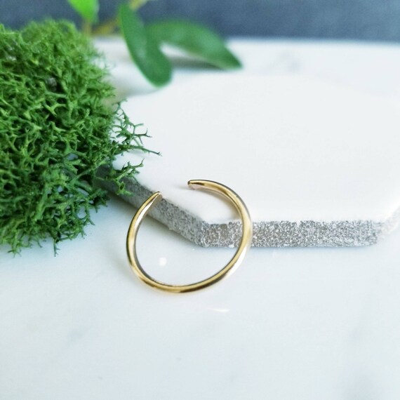 14K Yellow Gold Fill Toe Ring Round Wire, minimal jewelry