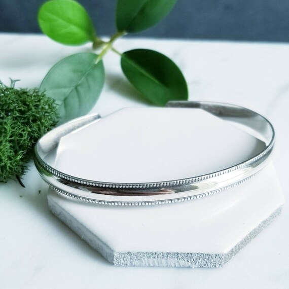 Sterling Silver Cuff- Half Round- Small Wrist