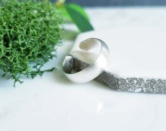 Brushed Texture Sterling Silver Toe Ring, Half Round Toe Ring, WIde Toe Ring, Body Jewelry, beach wear, made in Canada, Custom Jewelry