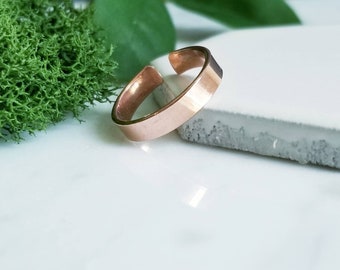 Plain Wide Flat 3mm Copper Toe Ring