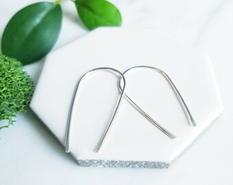 Forged Teardrop Sterling Silver Earrings