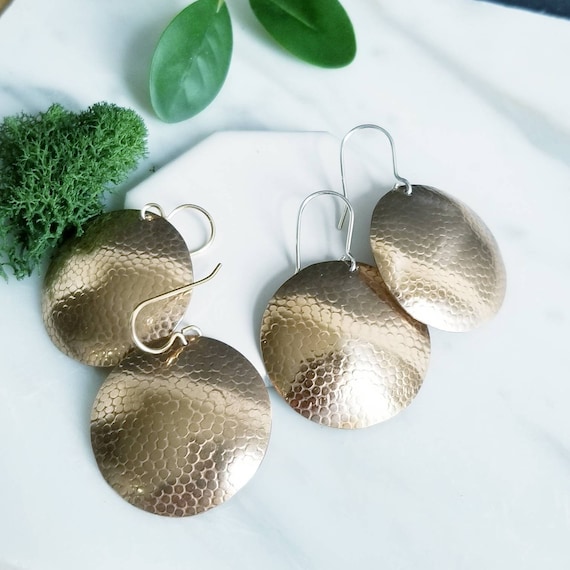 Bronze, Sterling Silver or 14K Gold Fill Dangle Earrings