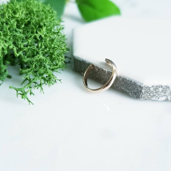 14K Rose GoldFilled Half Round Ear Cuff Faux Piercing