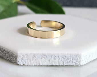 3 mm Flat 14K Yellow Gold Fill Toe Ring