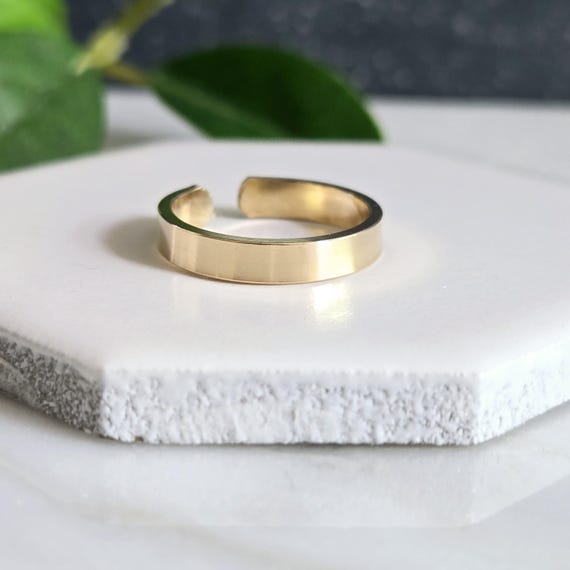 3 mm Flat 14K Yellow Gold Fill Toe Ring