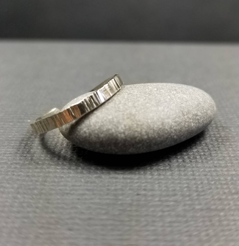 Striated 2mm Sterling Silver Toe Ring Wedding Jewelry Body Jewelry Made in Canada Summer Accessory