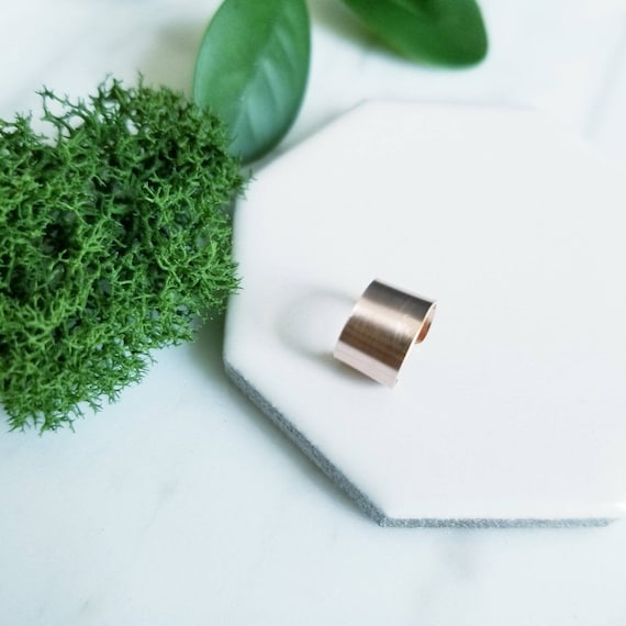 Wide Rose Gold FIll Ear Cuff Faux Piercing