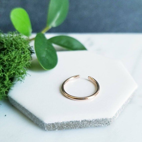 14K Rose Gold Fill Toe Ring Round Wire