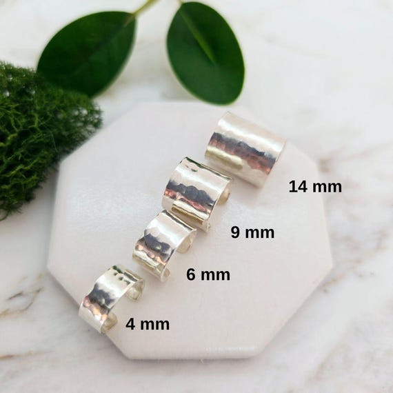 Hammered Sterling Silver Ear Cuff- 4 Widths