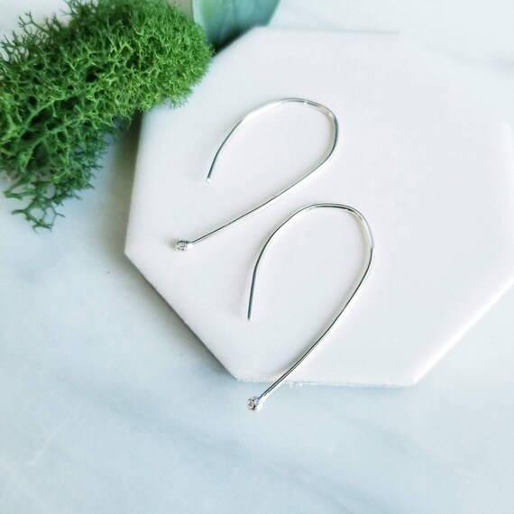 Little Sprout Droplet Sterling Silver Earrings