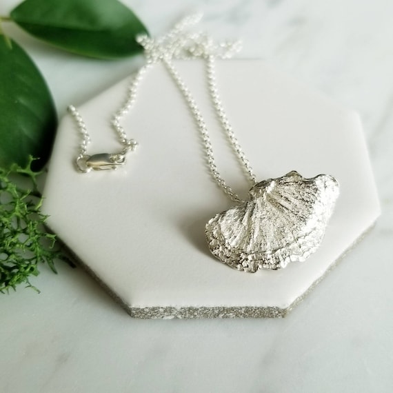 Sterling Silver Fungus Necklace: Botanical Charm, Handmade in Canada