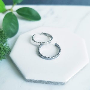 Sterling Silver Toe Ring Flat Twist Wire Body Jewelry Summer Accessory Made in Canada Silver Body Jewelry image 4