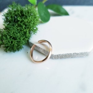 14K Rose Gold Fill Toe Ring- Wide Half Round -2.5mm