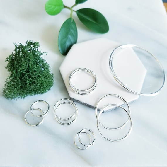 Sterling Silver Endless Hoop Earrings