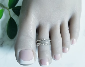 【COYSEIO】 SILVER TOE RING SET Amazon.com: ORAZIO 925 Sterling Silver Toe Rings For Women