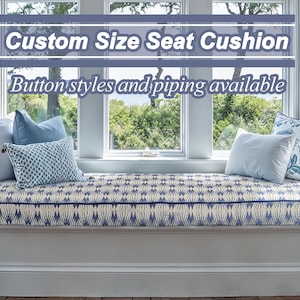 Design Pattern Linen Cushion,Cotton Linen Window Seat Cushion,Handmade Cotton Cushions,Foam Filled Cushion,Custom Size Cushion