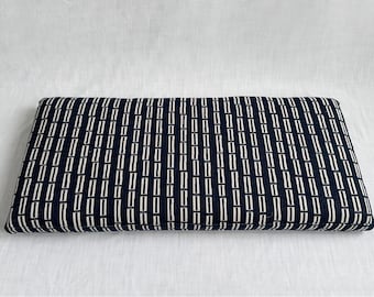 Striped Navy Cotton Linen Cushion,Custom Shape and Size Cushion,Foam Filled Cushion,Window Seat Cotton Cushion