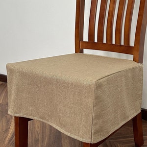 Brown Linen Bench Cover, Washable Removable Bench Cover, Bench Cover, Bench Decor, Handmade.