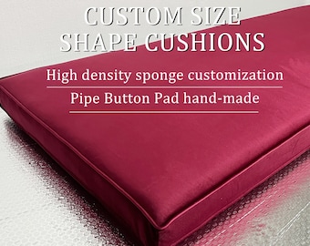 Red Velvet Window Seat Cushion,Custom Shape and Size,Indoor Cushion,Foam Filled Cushion,Custom Size Indoor Bench Cushion