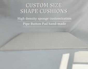 Trapezoid Cushions,Cotton Linen Window Seat Cushion,Custom Shape and Size,Indoor Cushion,Custom Bay Window Seat Cushion