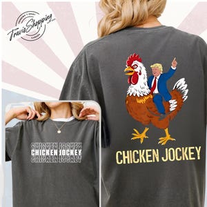 Chicken Jockey Funny T-shirt, Unisex Gamer Hoodie, Quirky Cotton Graphic Sweasthirt for Chicken Lovers, Hilarious Gaming Gift