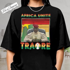 Ibrahim Traore Shirt, Africa support T-shirt, African Independence Sweatshirt, Revolutionary, Burkina Faso Politics Hoodie