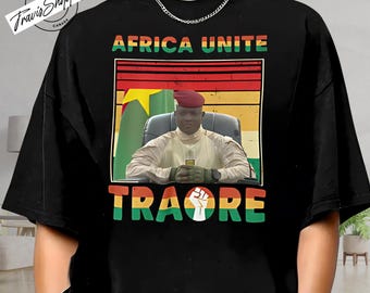 Ibrahim Traore Shirt, Africa support T-shirt, African Independence Sweatshirt, Revolutionary, Burkina Faso Politics Hoodie
