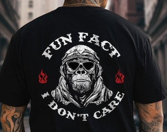 Fun Fact I Don't Care Shirt, Sarcastic Tee, Funny Quotes Shirt, I Don't Care Shirt, Funny Skeleton Shirt, Sassy Shirt, Adult Humor Shirt