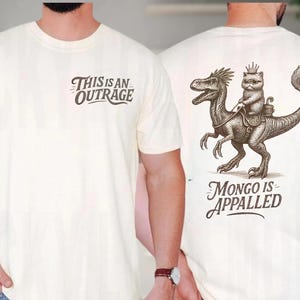 Princess Donut And Mongo 2 Sided T-Shirt, This Is An Outrage Tee, Dungeon Crawler Carl Shirt, Fantasy Book, Geek Cat Lover T-Shirt