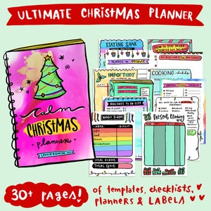 Planificador imprimible de Navidad tranquila: Presupuesto, Plan de regalos, Lista de verificación de limpieza, Lista de tareas navideñas, Cuidado personal, Gratitud, Recetas, Menú digital imagen 6