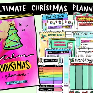 Calm Christmas Printable Planner: Budget, Gift Plan, Cleaning Checklist, Holiday Task List, Self Care, Gratitude, Recipes, Menu Digital image 1