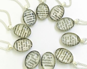 Friendship Necklaces - Word of the Year Custom Word Necklace - Motivational Word Necklace