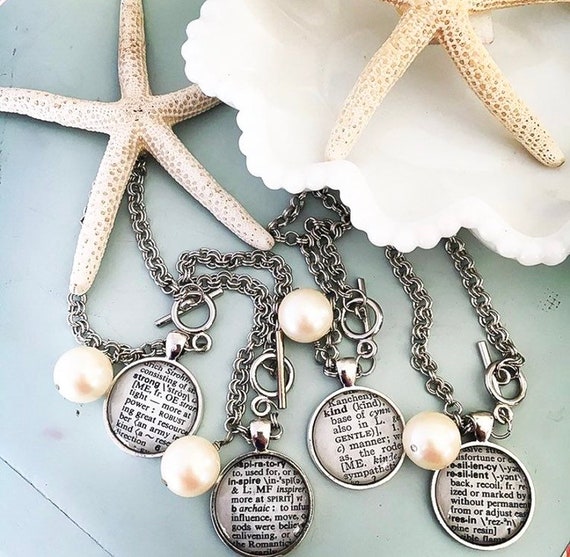 Personalized Bracelets for Women Dictionary word bracelet Etsy
