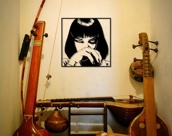 Mia Wallace Metal Wall Art - Pulp Fiction Lovers Gift - Retro Home Decor