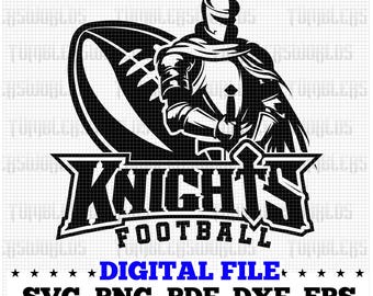 Knight Football Mascot SVG, Sports Team Cut File (Digital Download)
