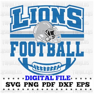 Lions football Svg, Svg football, Svg sport, Maillot de football, Motifs par sublimation, Lion football, Lion, Cricut, Png Dxf Jpg Eps Pdf
